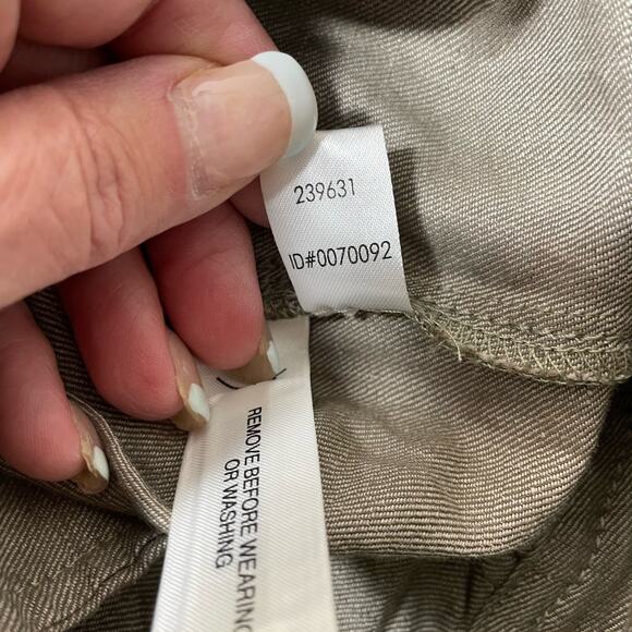 Loft Linen Blend Short Skirt Women’s Size 0 Taupe Ribbon Tie Waist Pockets NEW - Picture 7 of 8